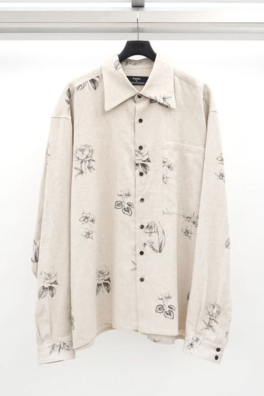 Botanical Print Oversized Shirt