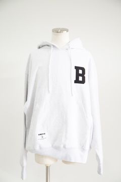【BILLIONAIRE BOYS CLUB】 CHENILLE LOGO COTTON HOODIE / アッシュグレー
