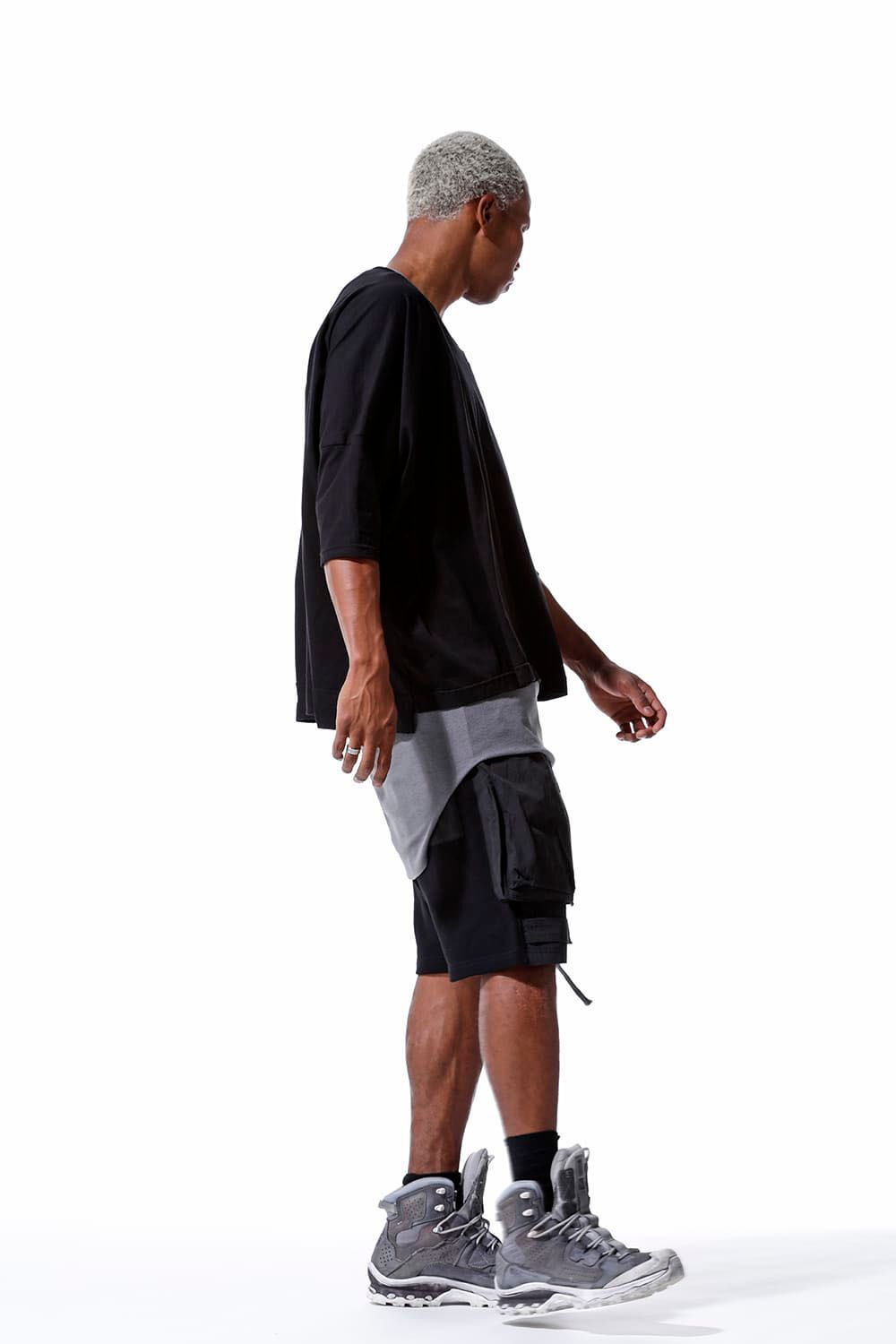 オーバーサイズドルマンTシャツ / OVER SIZED DOLMAN TEE / ブラック