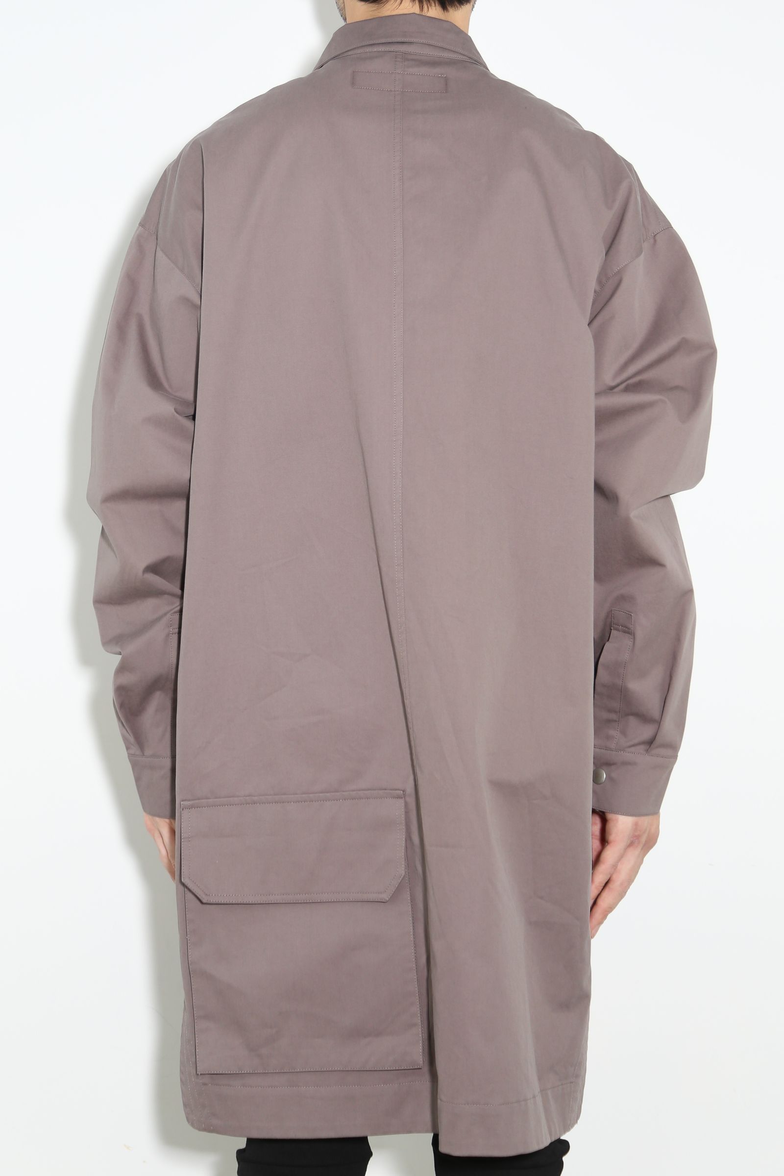 [ラスト1点 サイズ3] バックロングコクーンシャツ / Back Long Shirts Long Sleeve / グレー / ag-7006
