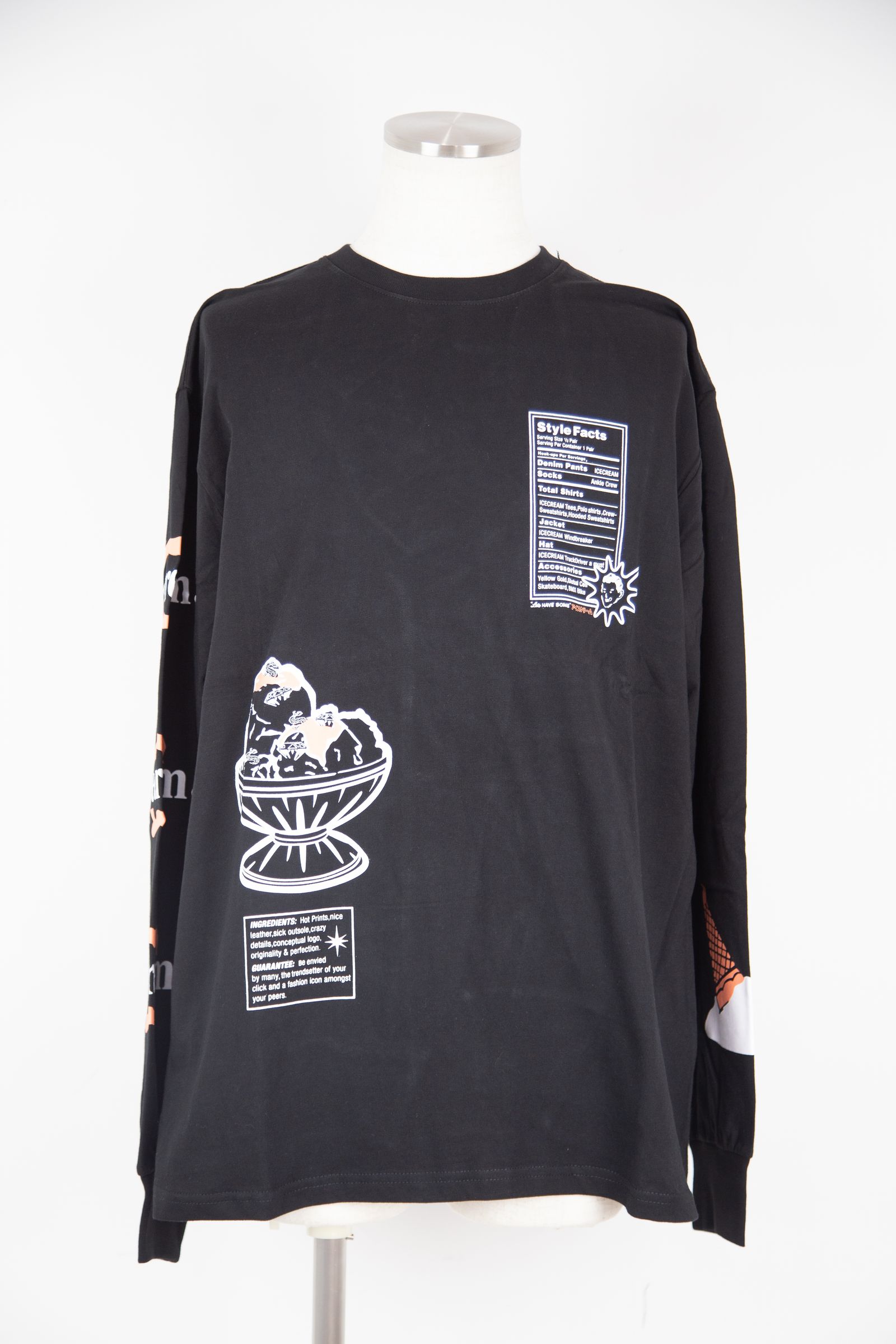 STYLE FACTS LS T-SHIRT / ブラック