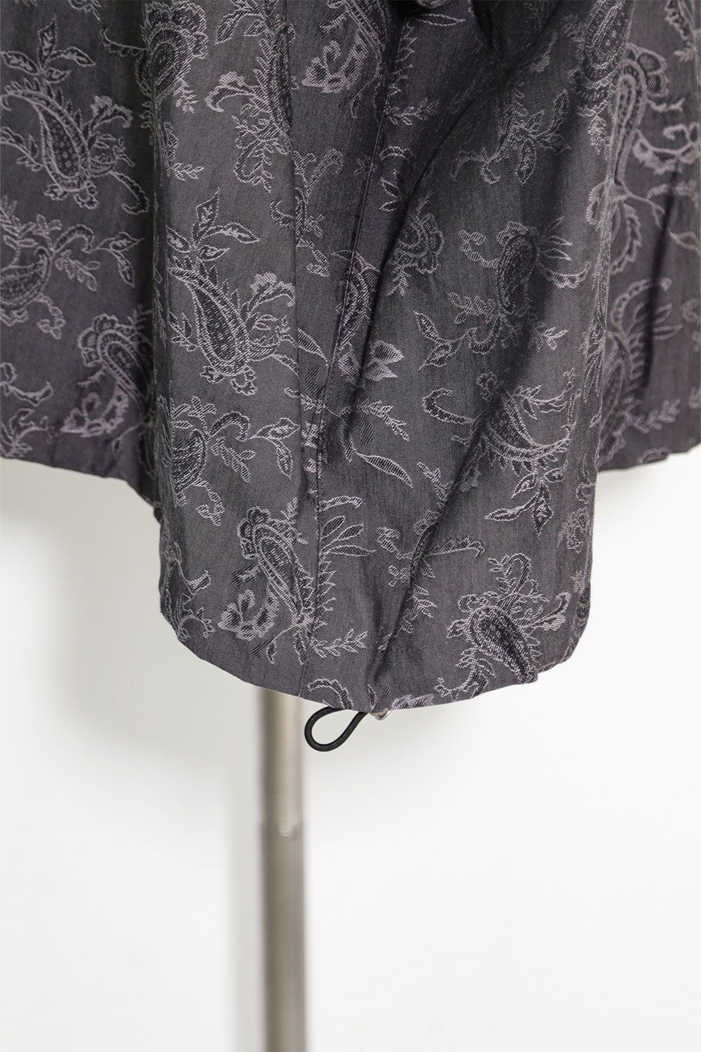 ペイズリー柄ハーフスリーブシャツ / Paisley Front Zip Harf Sleeve Shirts / ダークグレー / ag-9060-1