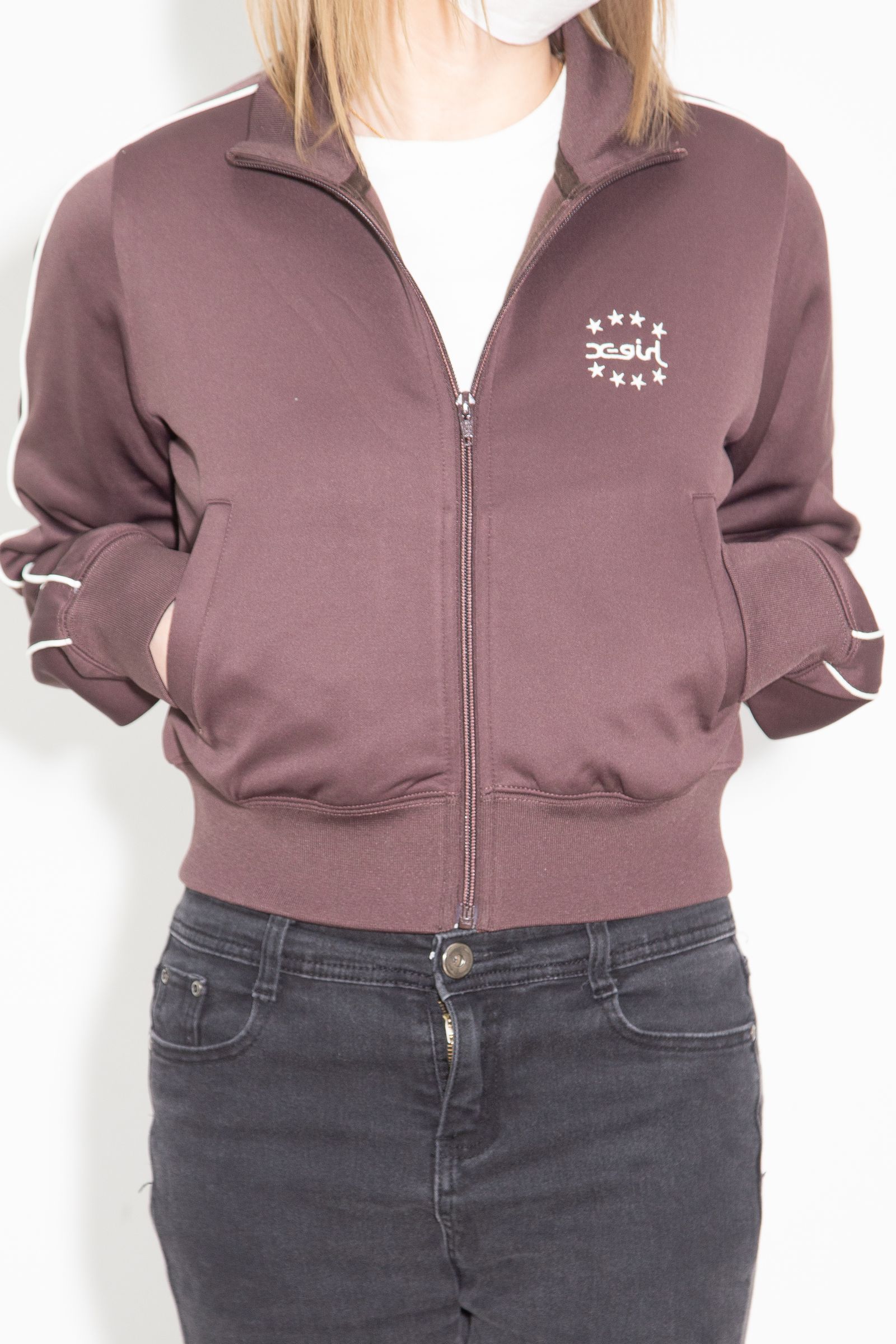 ［ラスト1点 サイズM］STAR AND FACE COMPACT TRACK JACKET / ブラウン