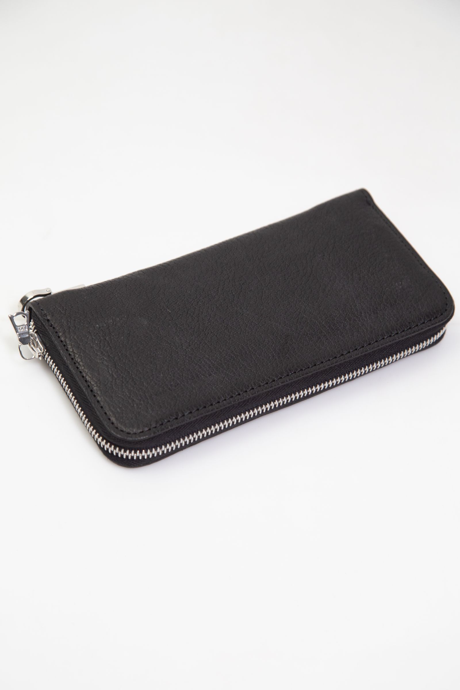 GUIDI GOAT "Capra Gluc" ROUND FASTNER WALLET / ブラック