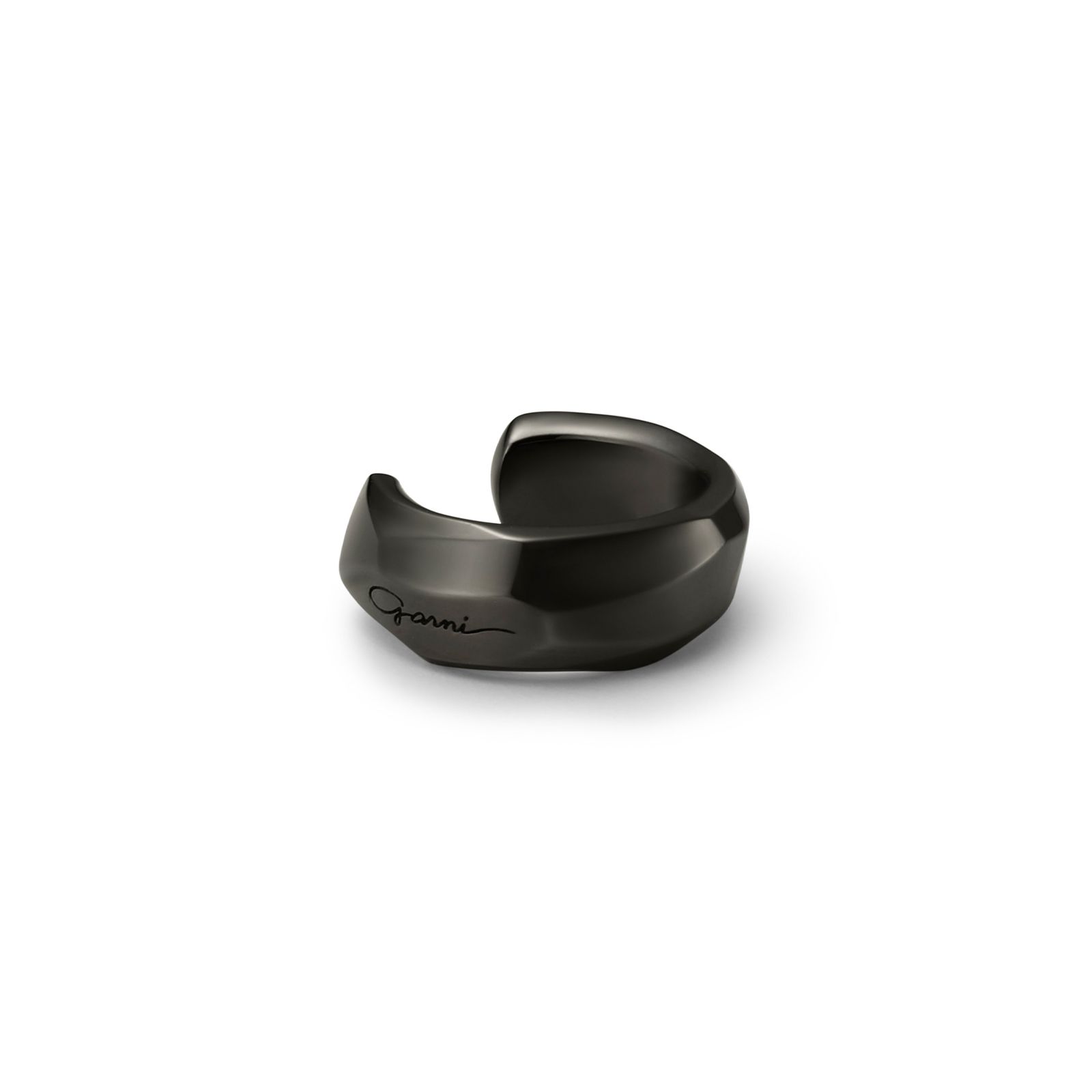 Crockery Ring Ear Cuff / ブラック