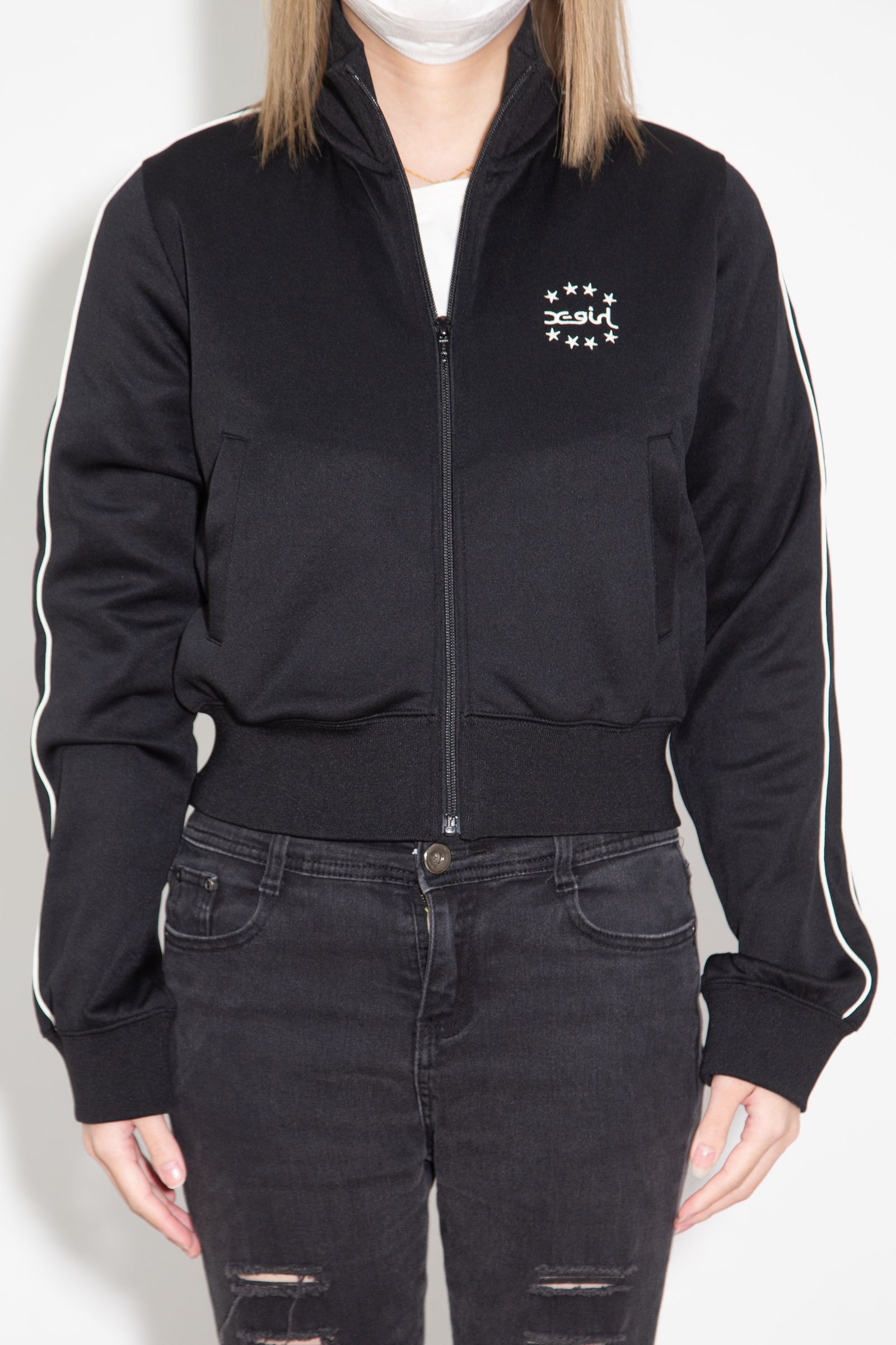 [ラスト1点 サイズM] STAR AND FACE COMPACT TRACK JACKET / ブラック