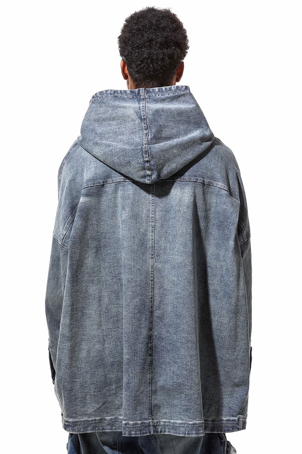 VintageDenim Hoodie Blouson / ブルー