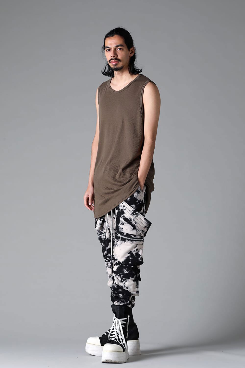 Double Gauze Long Tank Top / アイボリー