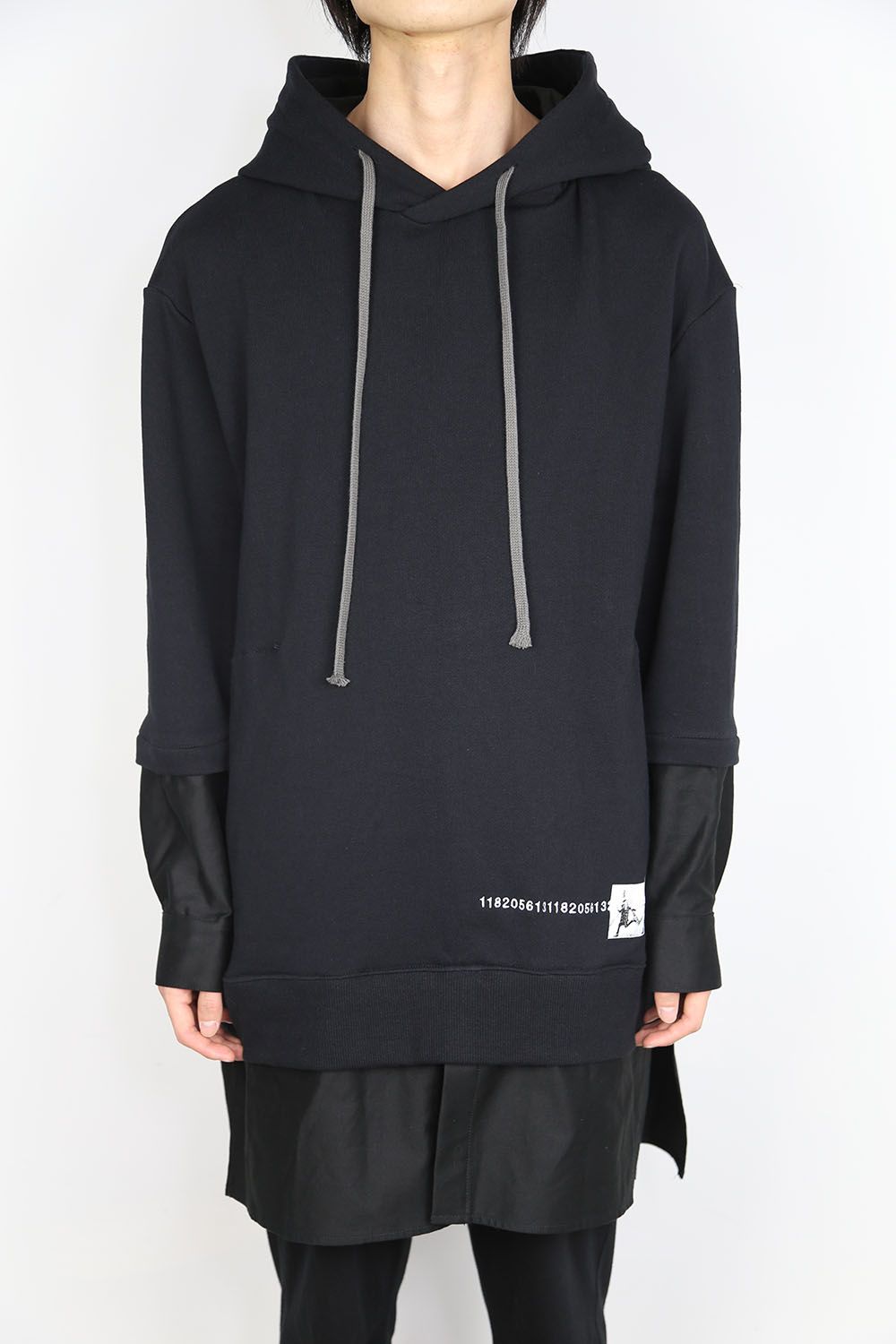 Layered Hoodie Pullover / ブラック