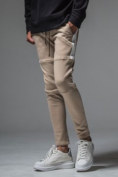 【人気継続商品】 Velours fleece SLASH LINE PT / ベージュ
