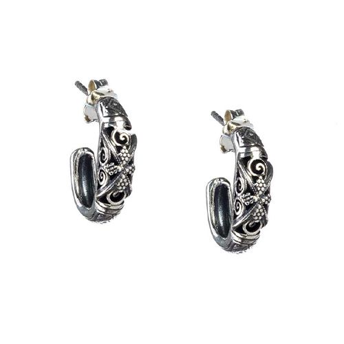 Garden Shadows Half Hoop Earrings / GA025