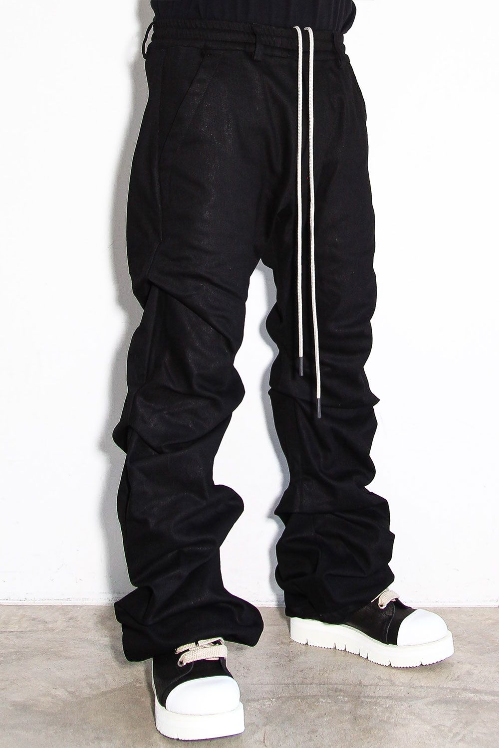 ブーツカットタックパンツ / BOOTS CUT TUCK PANTS / ブラック / ag-8060-2