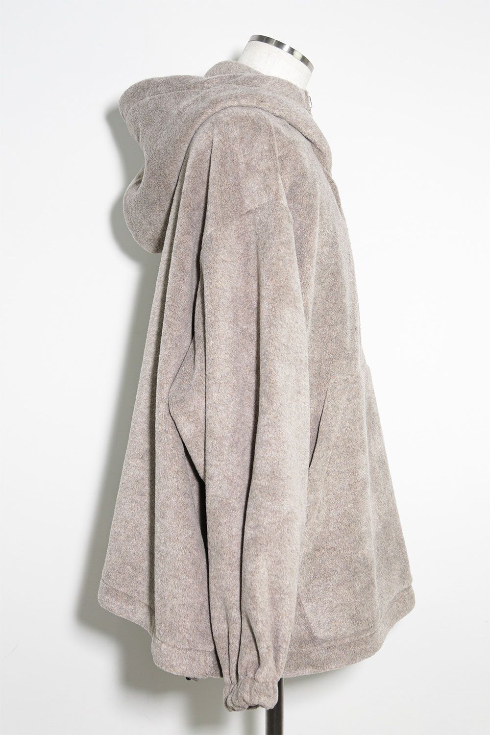 フリースハーフジップフーディー / Fleece Hoodie / ベージュ / ag-10085-1