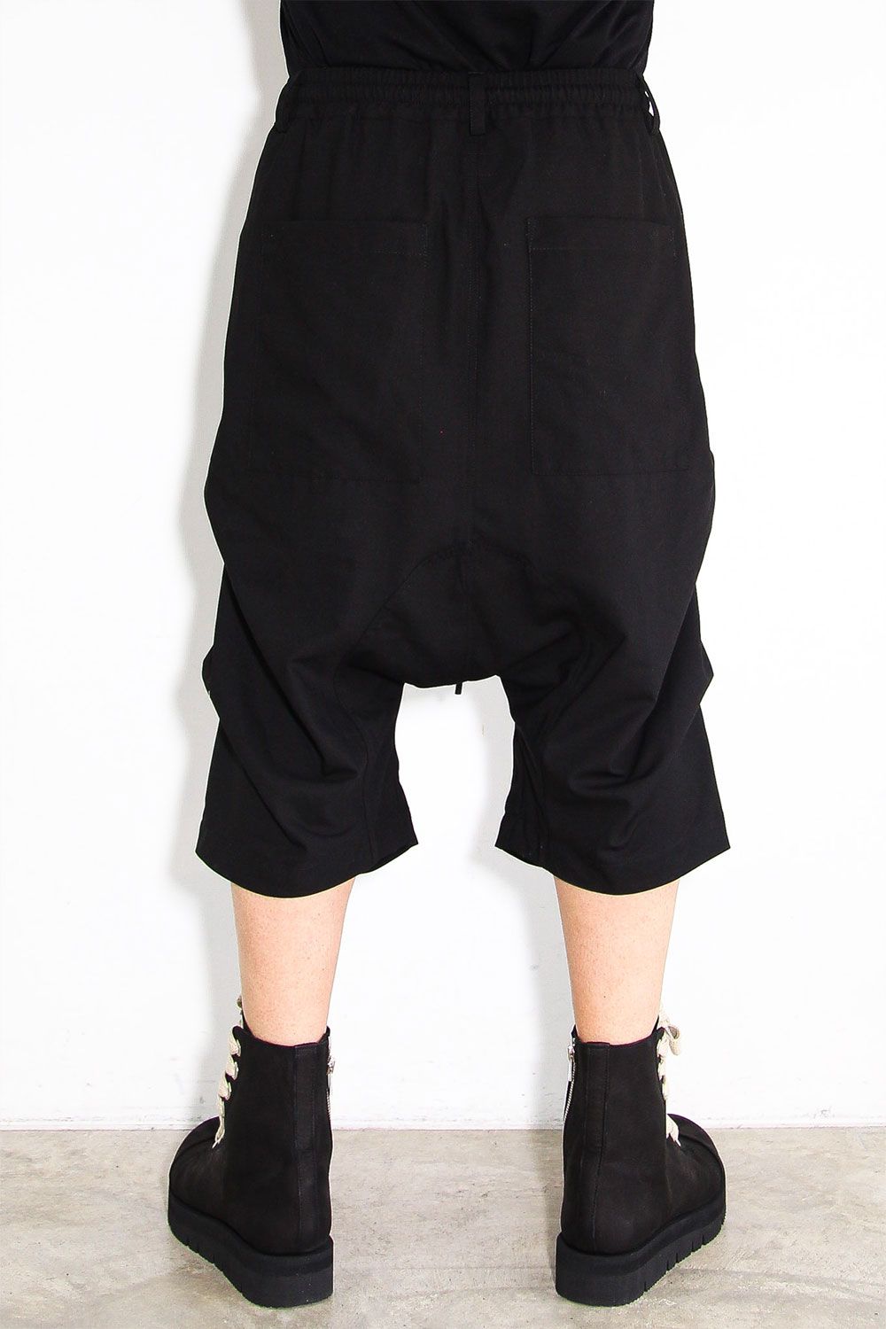 [ラスト1点 サイズ1] サマーウールタックショーツ / Summer Wool Tuck Shorts / ブラック / ag-11020-2