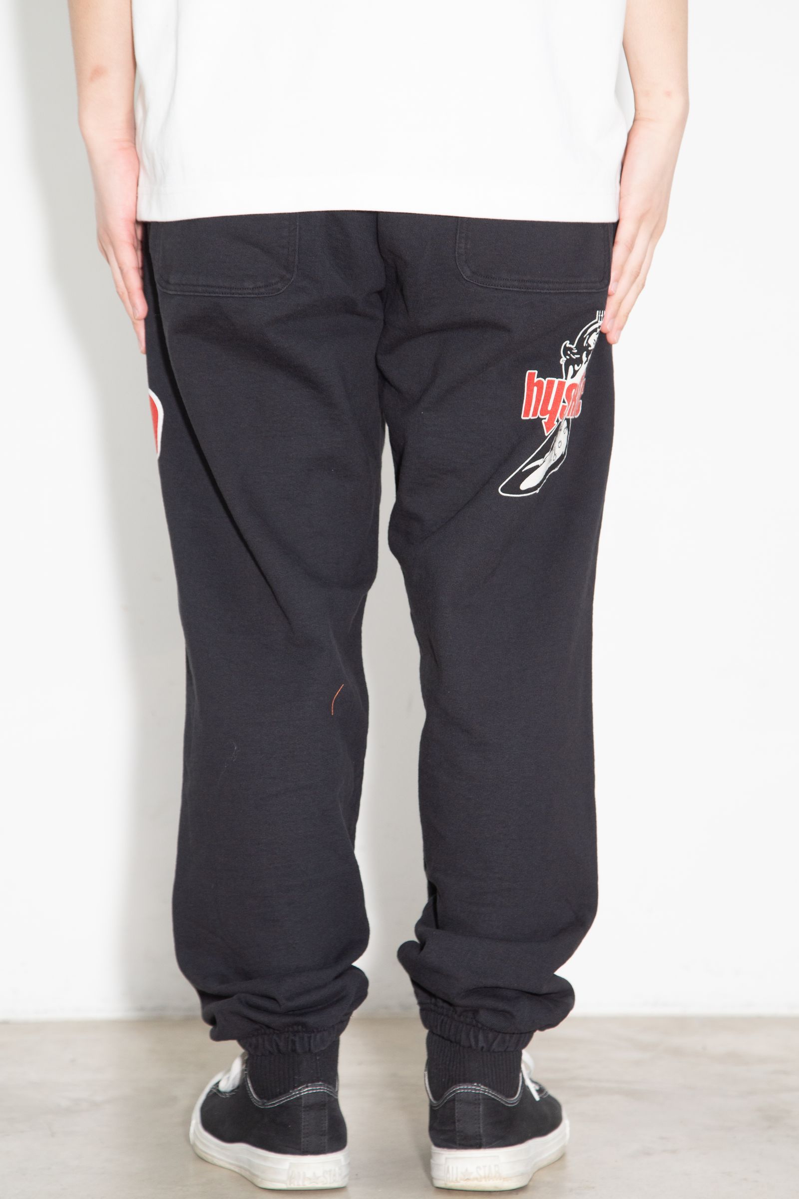 HYS FLARE LOGO スウェットパンツ / ブラック