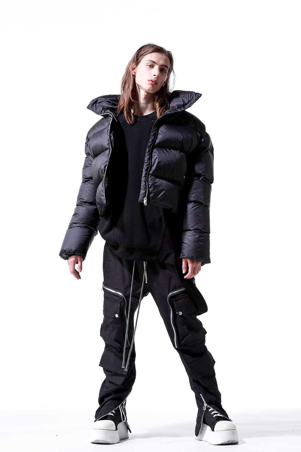 Nylon High Neck Short Down