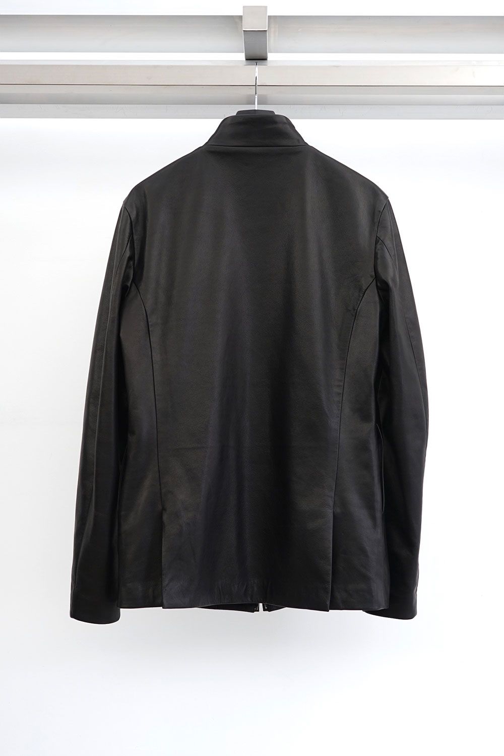 leather zip-up jacket