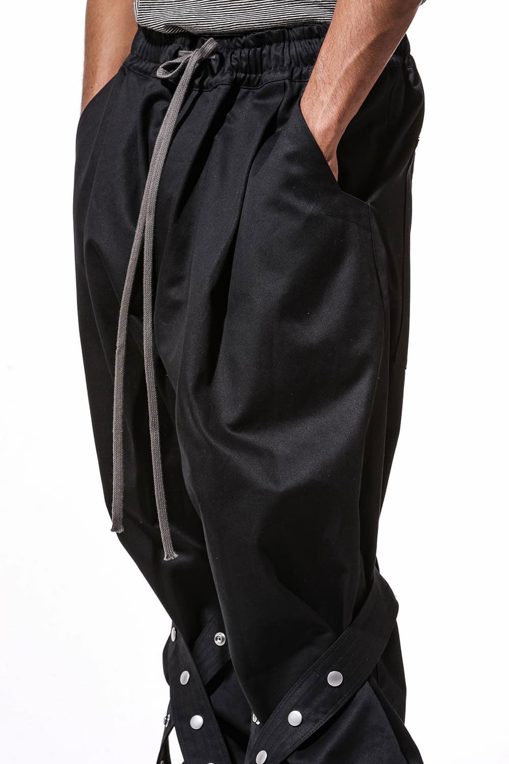 ベルトパーツワイドパンツ / Belt Parts Long Pants / ブラック
