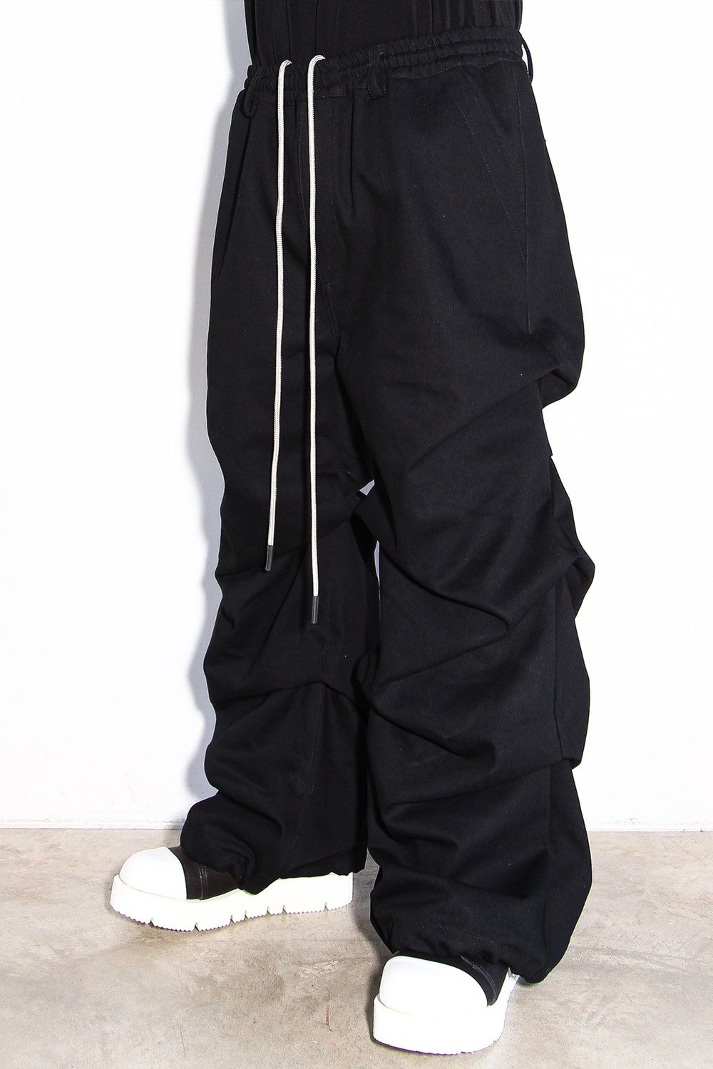 デニムタックワイドパンツ / Denim Tuck Wide Pants / ブラック / ag-10080-3