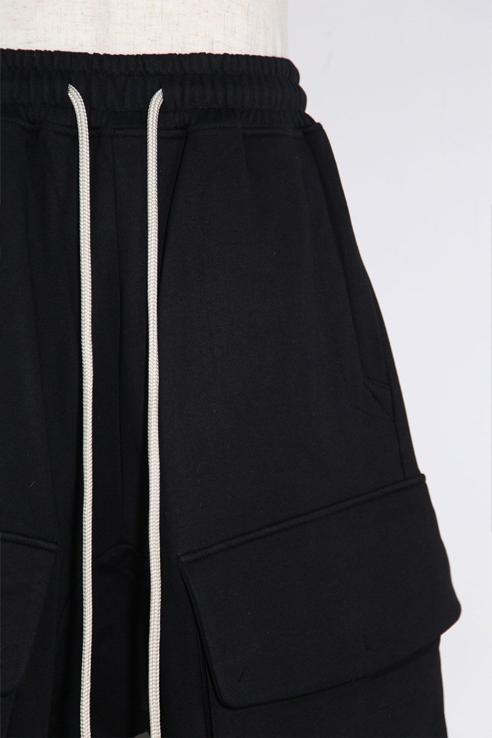 ［ラスト1点 サイズ2］ミリタリーサルエルスウェットパンツ / Sweat Military Sarouel / ブラック / ag-10045