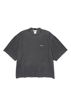 Script Logo Embroidery BIG TEE / スミブラック