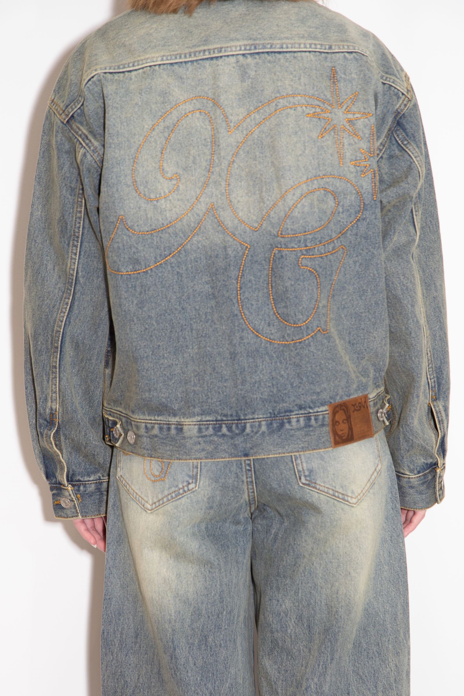LOGO MARK STITCHED DENIM JACKET / ライトインディゴ