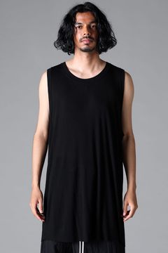 RIB LONG TANK TOP / ブラック