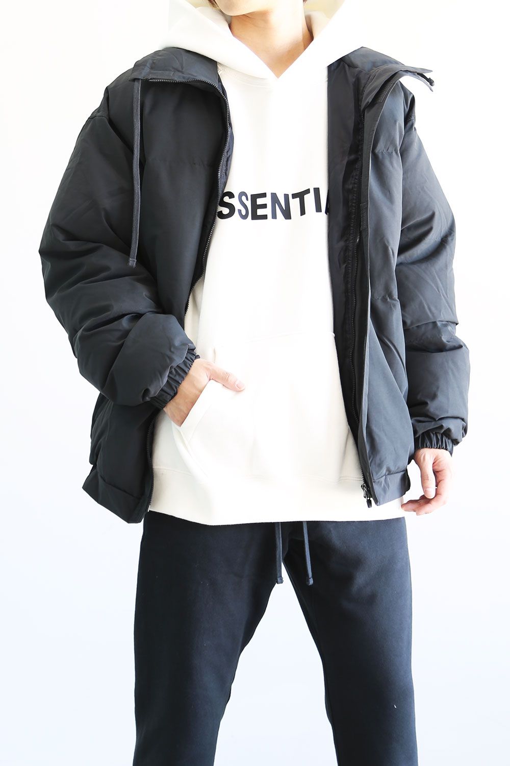 PUFFER JACKET / ブラック - S