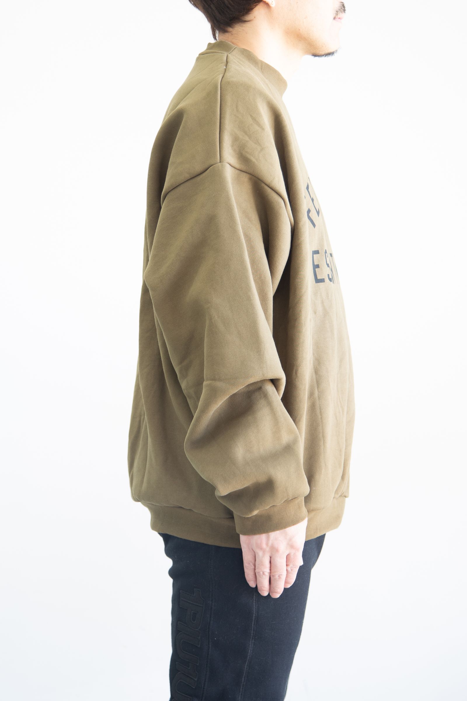 [ラスト1点 サイズL] 24FW ARCH LOGO CREW SWEAT SHIRTS / オリーブ