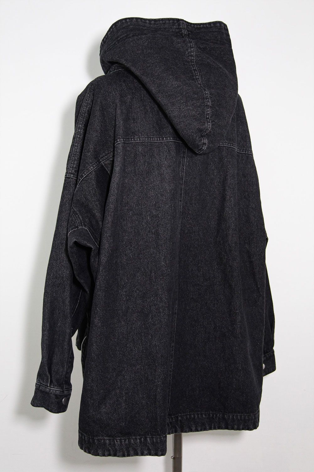 ヴィンテージデニムブルゾン / VintageDenim Hoodie Blouson / ブラック / ag-8030