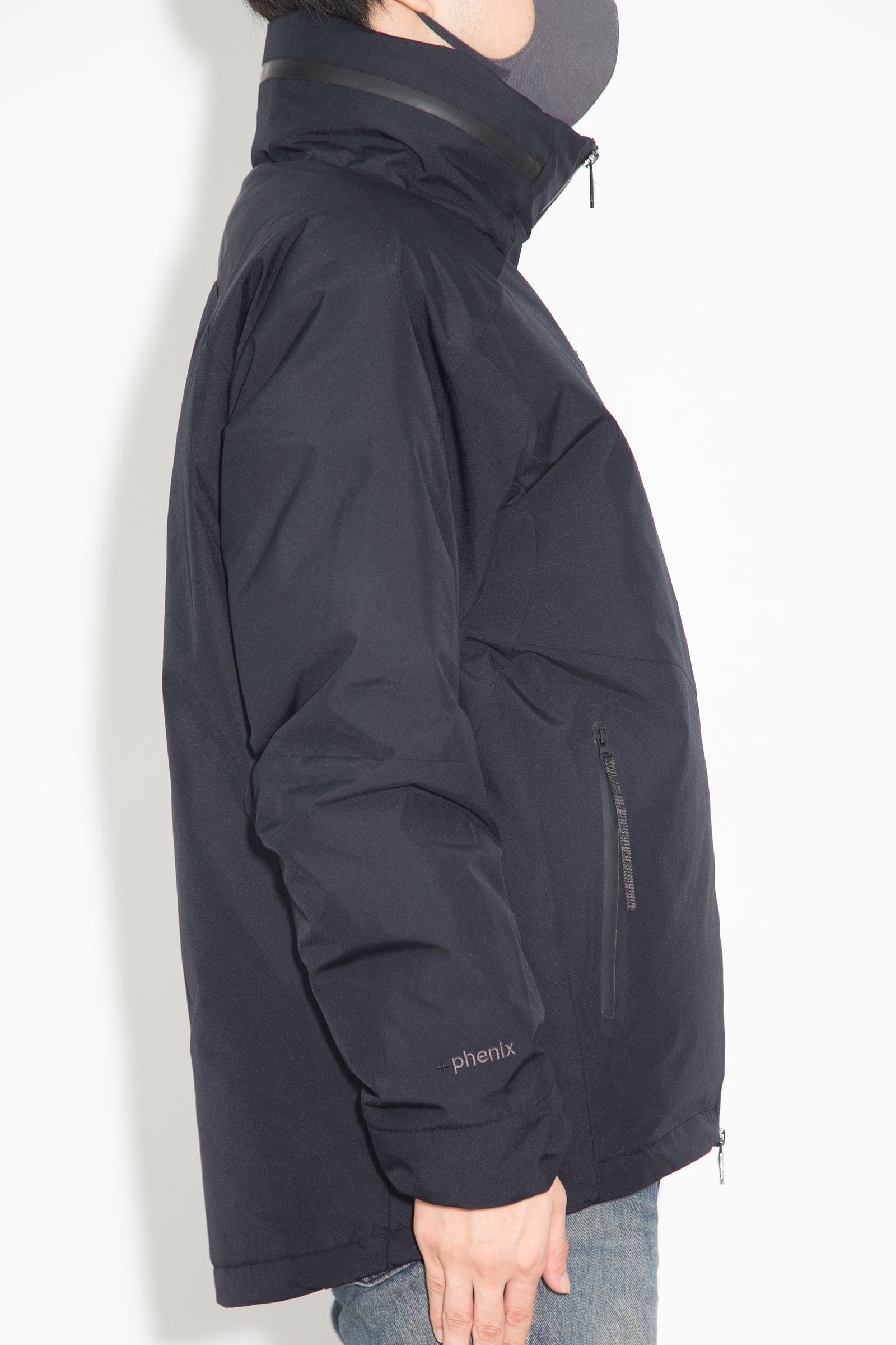 スタンドネックダウンジャケット / ブラック