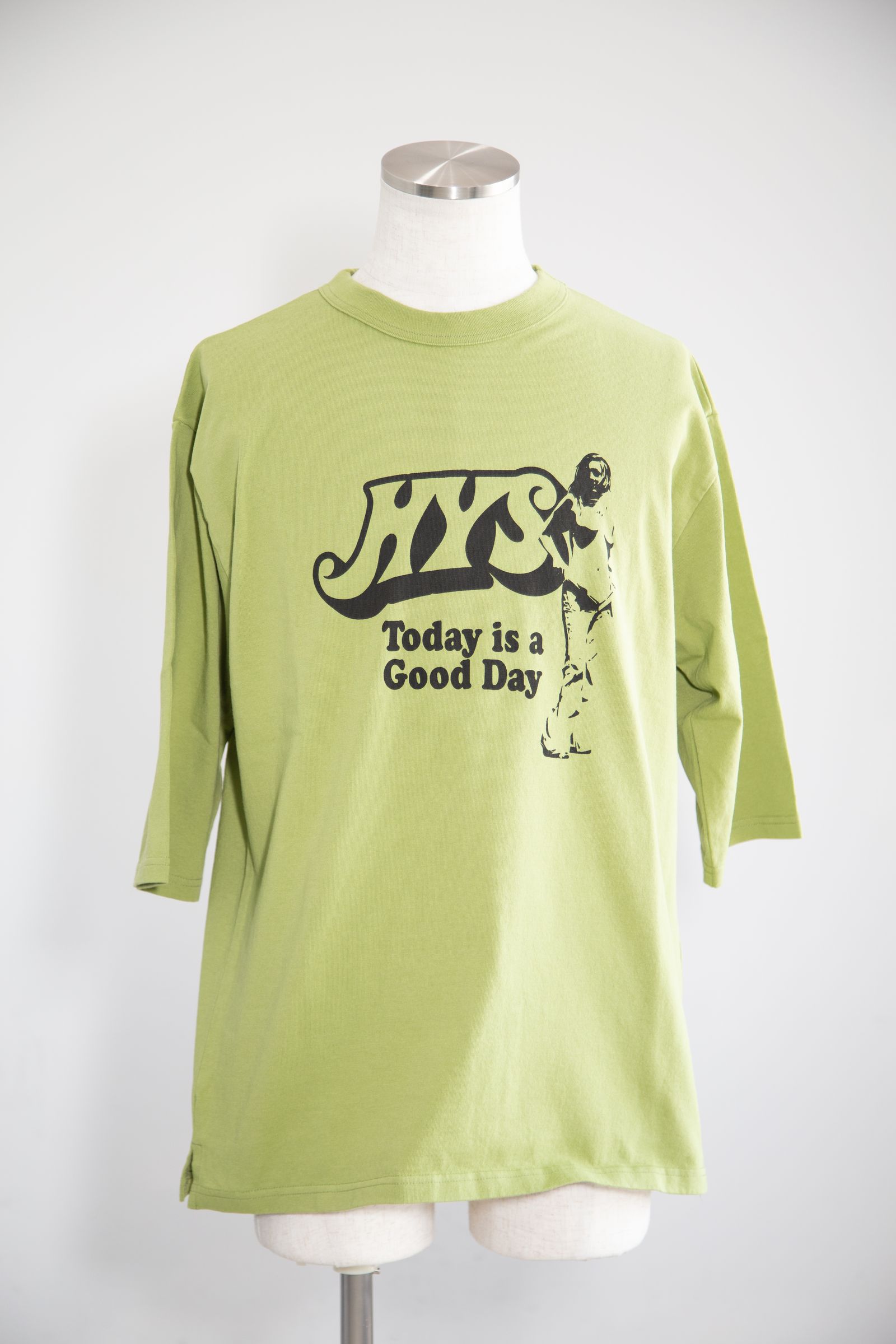 GOOD DAY 五分袖Tシャツ / グリーン