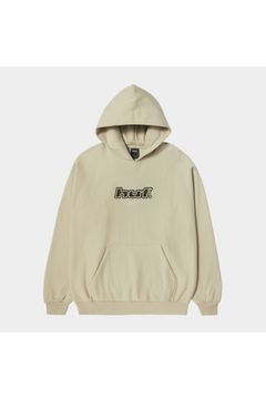 [ラスト1点 サイズXL] LOGO APPLIQUE HOODED FLEECE / クリーム