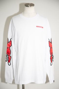 【ICECREAM】RUNNING DOG L/S T-SHIRT / ホワイト