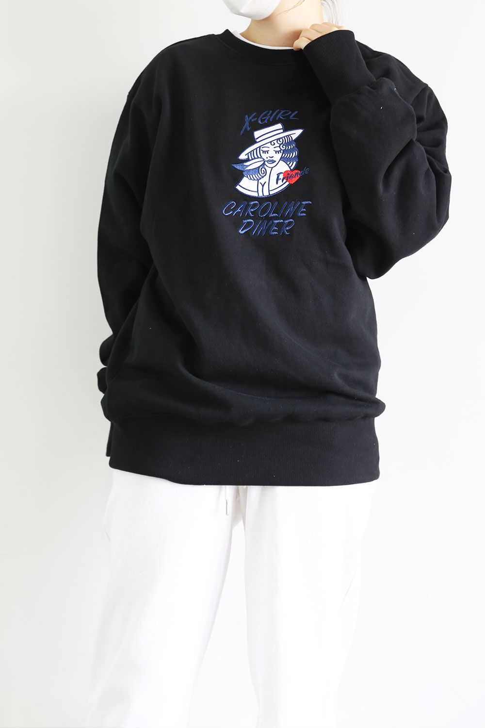 X-girl × Caroline dinerコラボスウェット