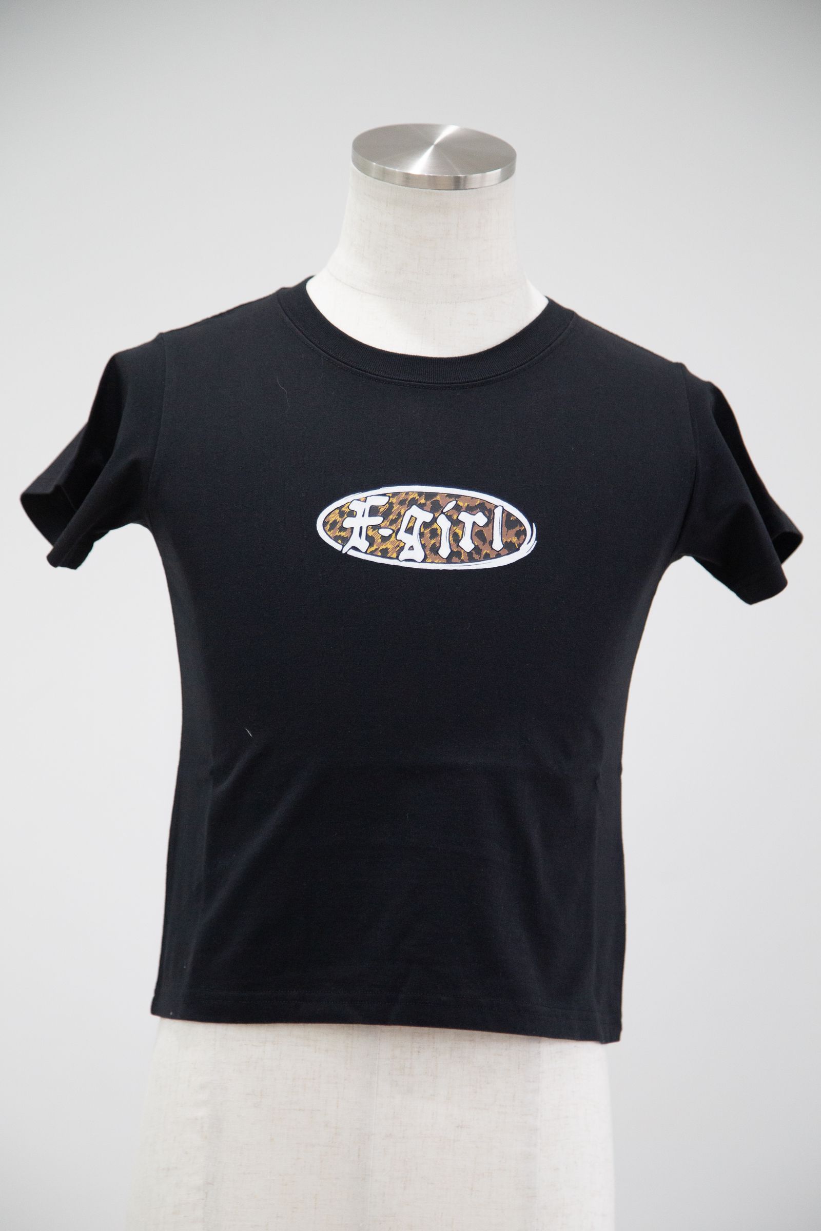LEOPARD OVAL LOGO S/S BABY TEE / ブラック