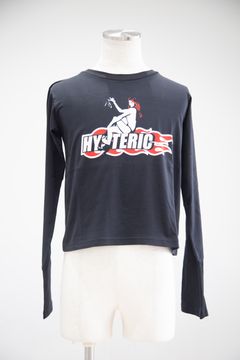 FLAME GIRL ショート丈Tシャツ / ブラック