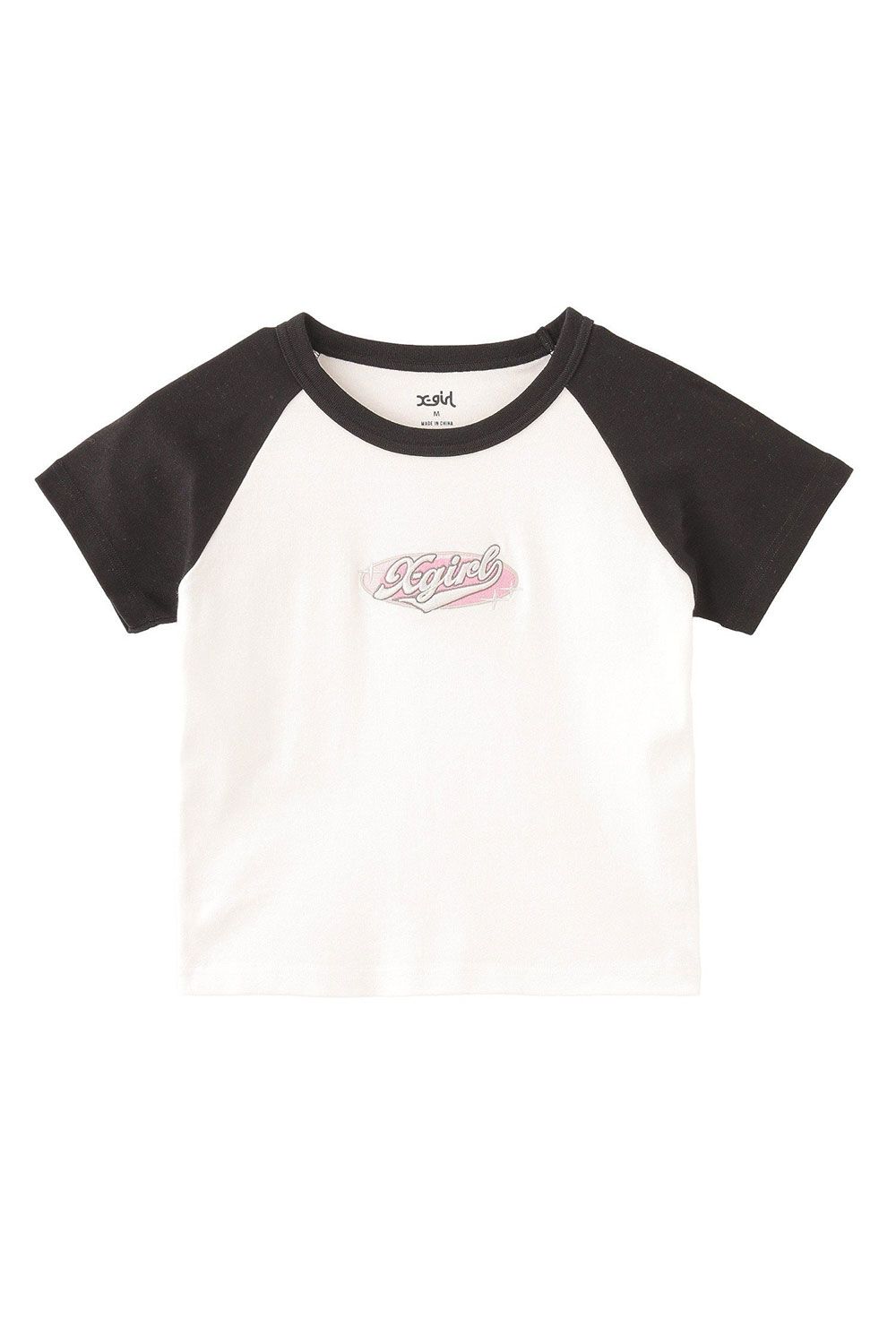 X-girl - OVAL LOGO EMBROIDERY RAGLAN S/S BABY TEE