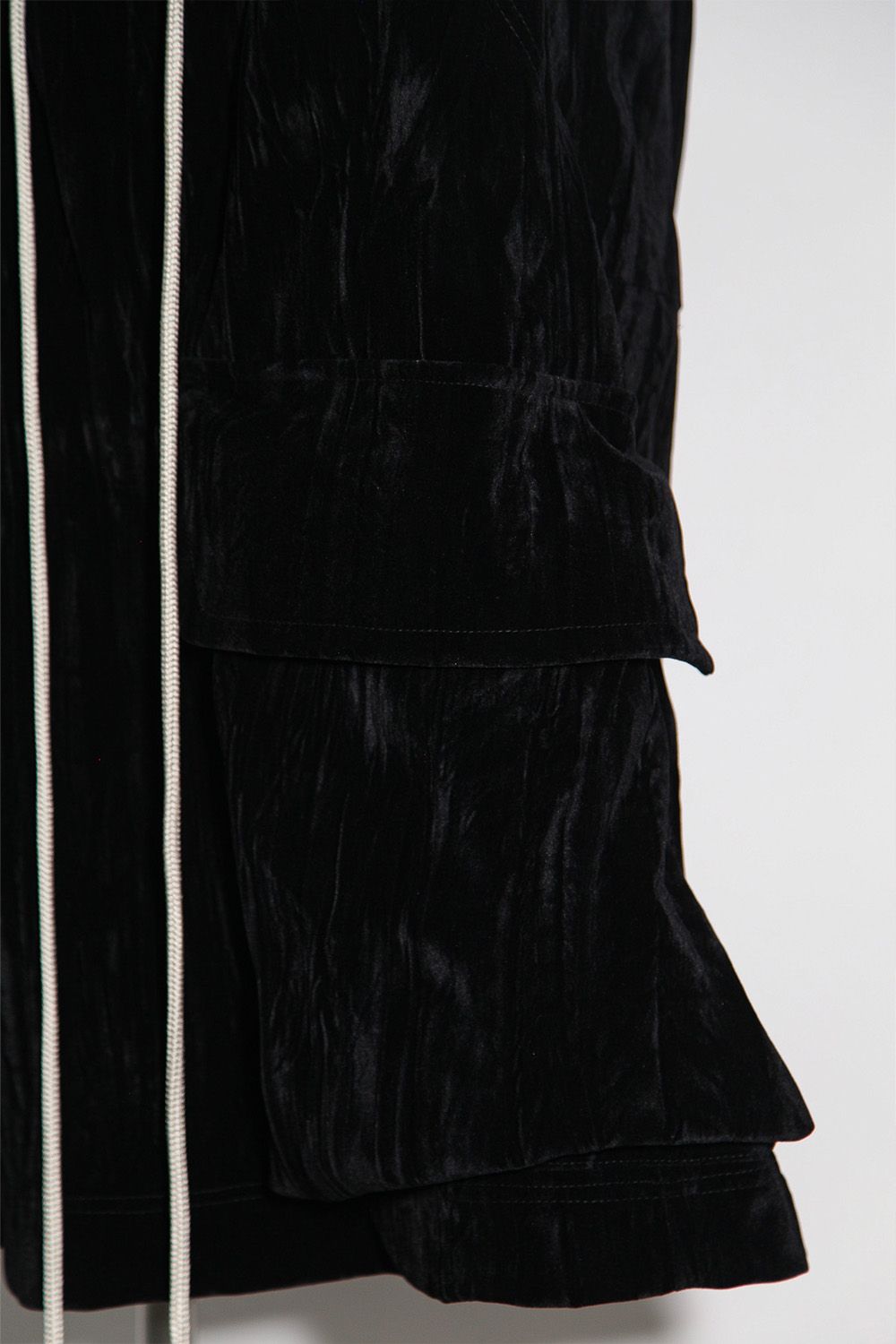 ベロアラップスカートパンツ / WRAP SKIRTS PANTS / ブラック / ag-12042