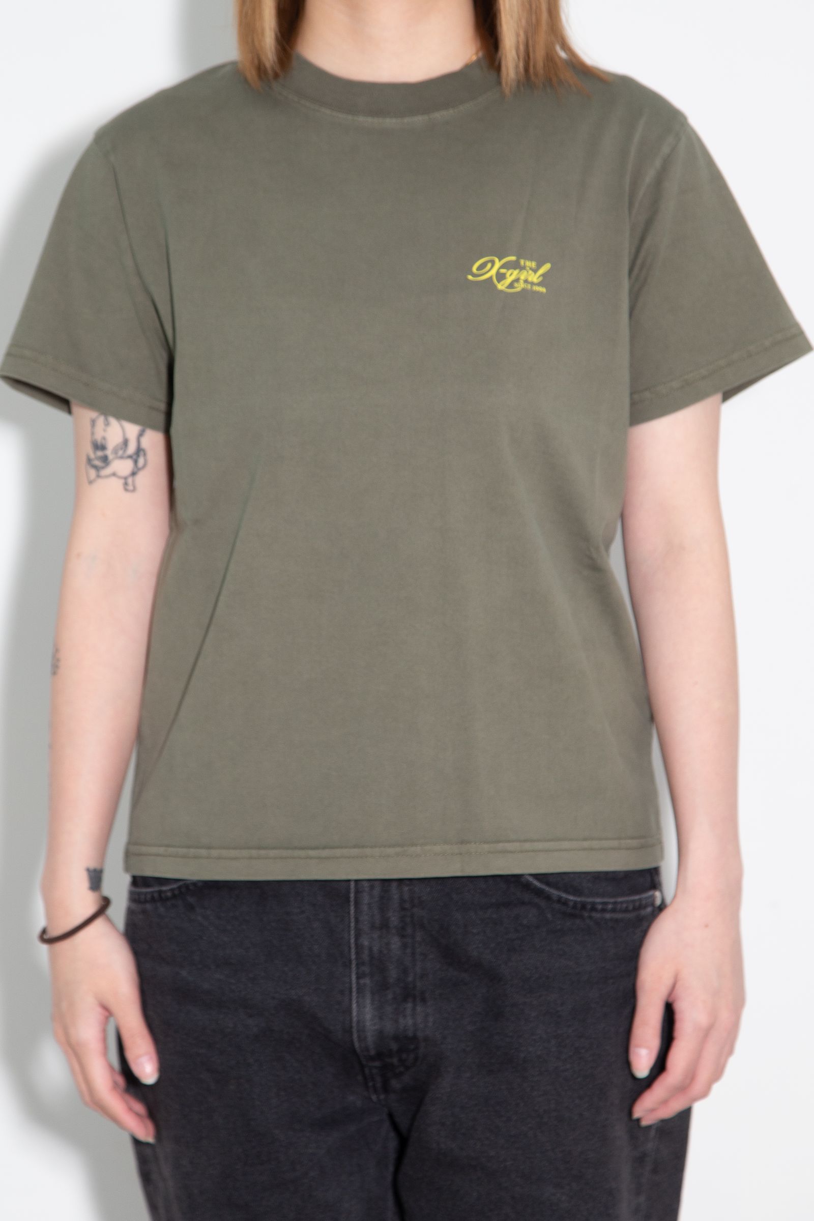 ［ラスト1点 サイズM］FADED TRI-COLOR FACE S/S TEE / オリーブ