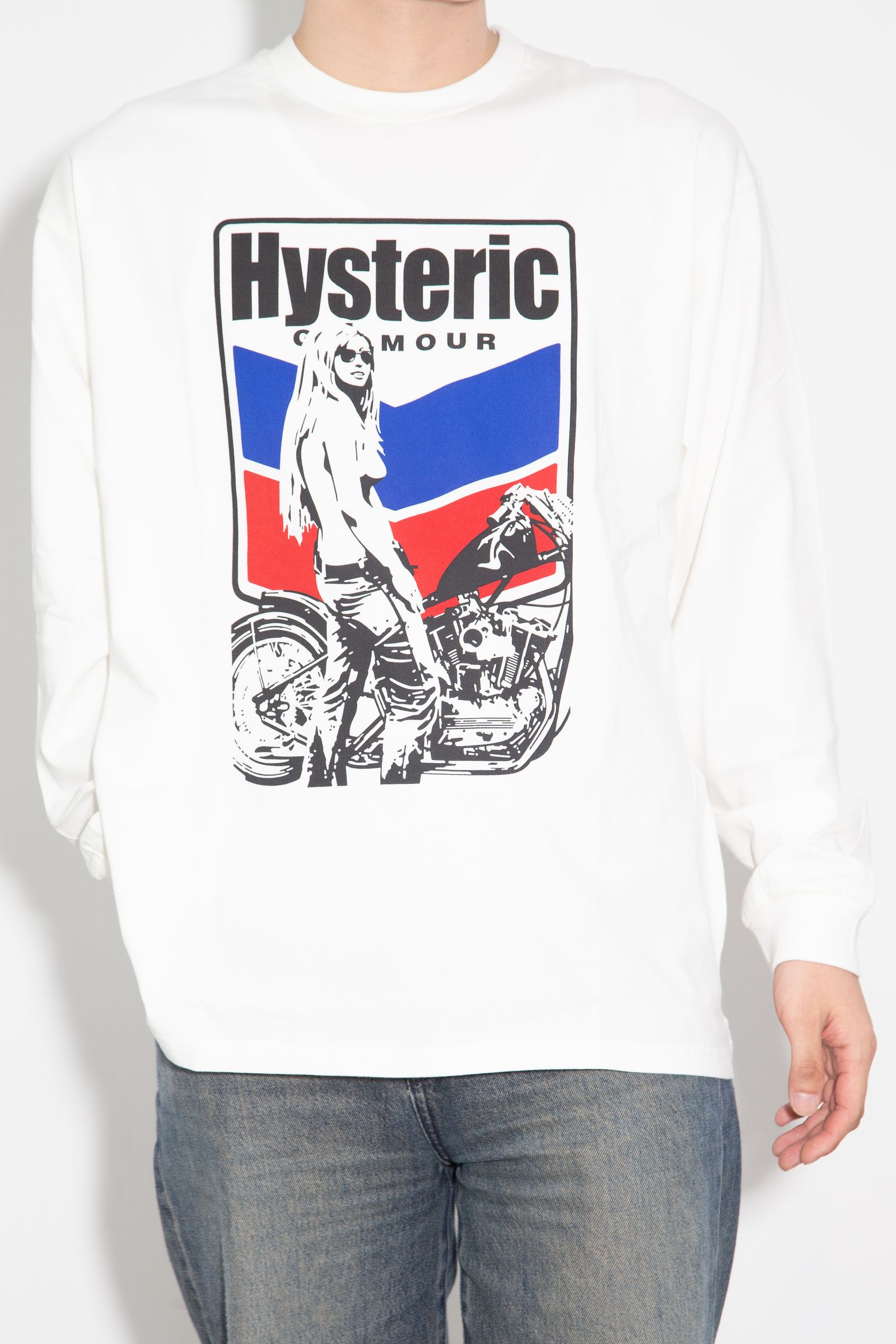 MOTORCYCLE GIRL Tシャツ / ホワイト