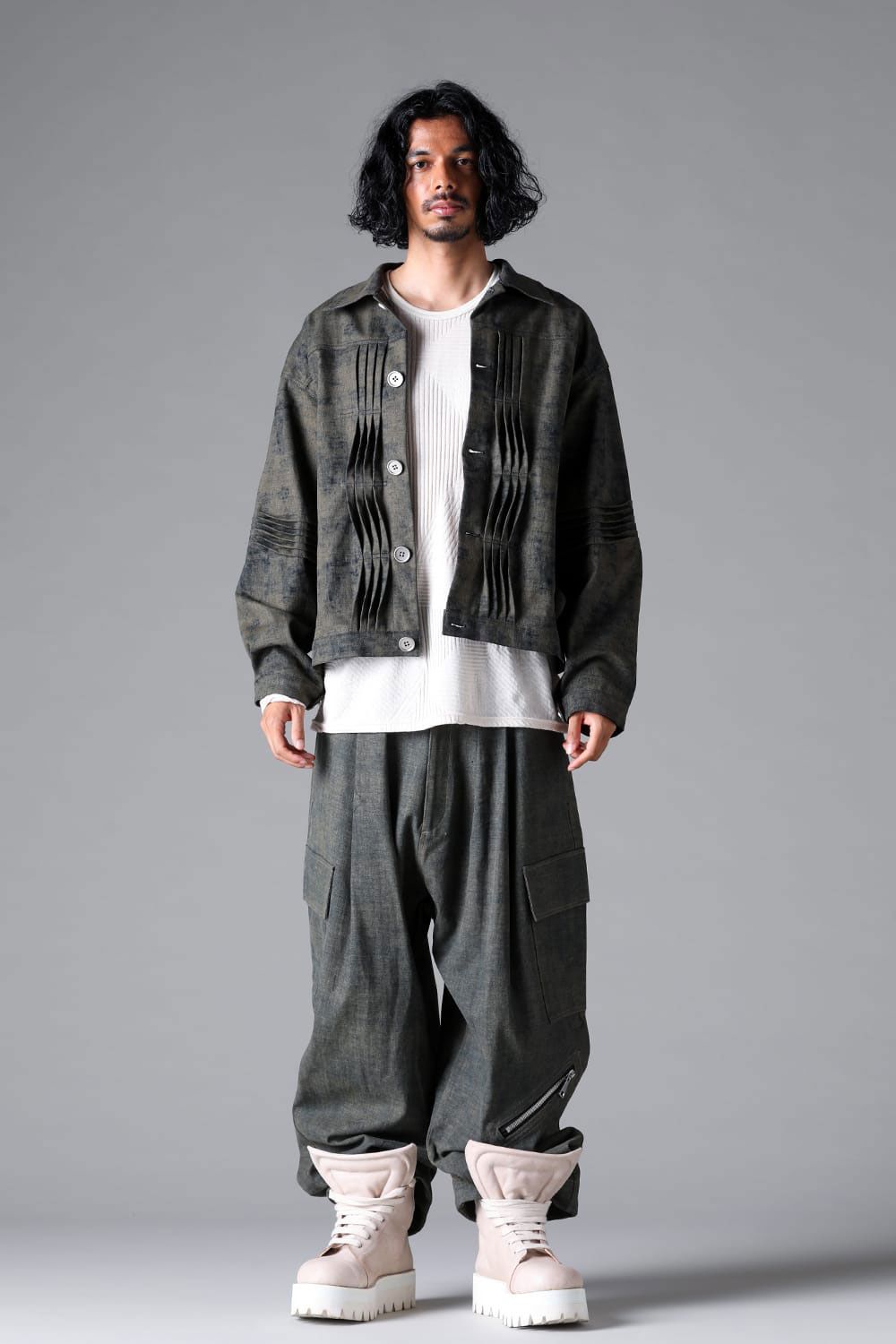ジャケット・アウター DEFORMATER. A.F ARTEFACT A.F ARTEFACT - Coated Bonding Hoodie Denim Blouson