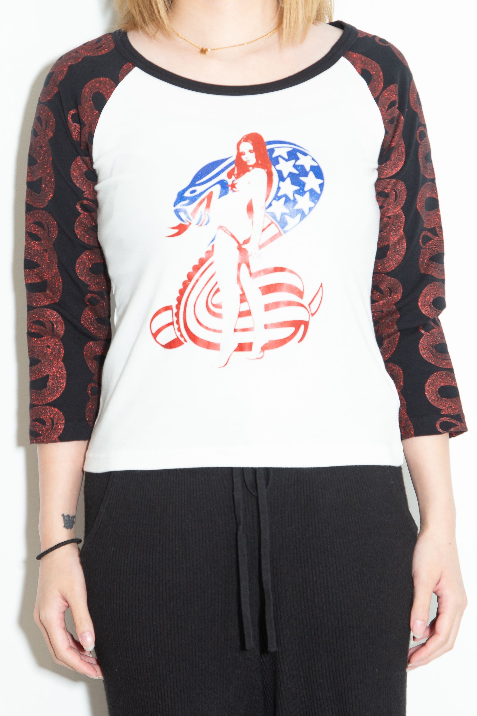 COBRA 七分袖チビTシャツ / ホワイト