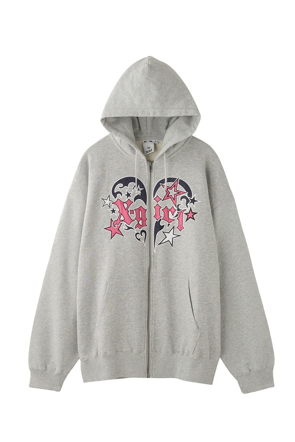 X-girl - TRIBAL HEART ZIP UP SWEAT HOODIE / アッシュ | Tempt
