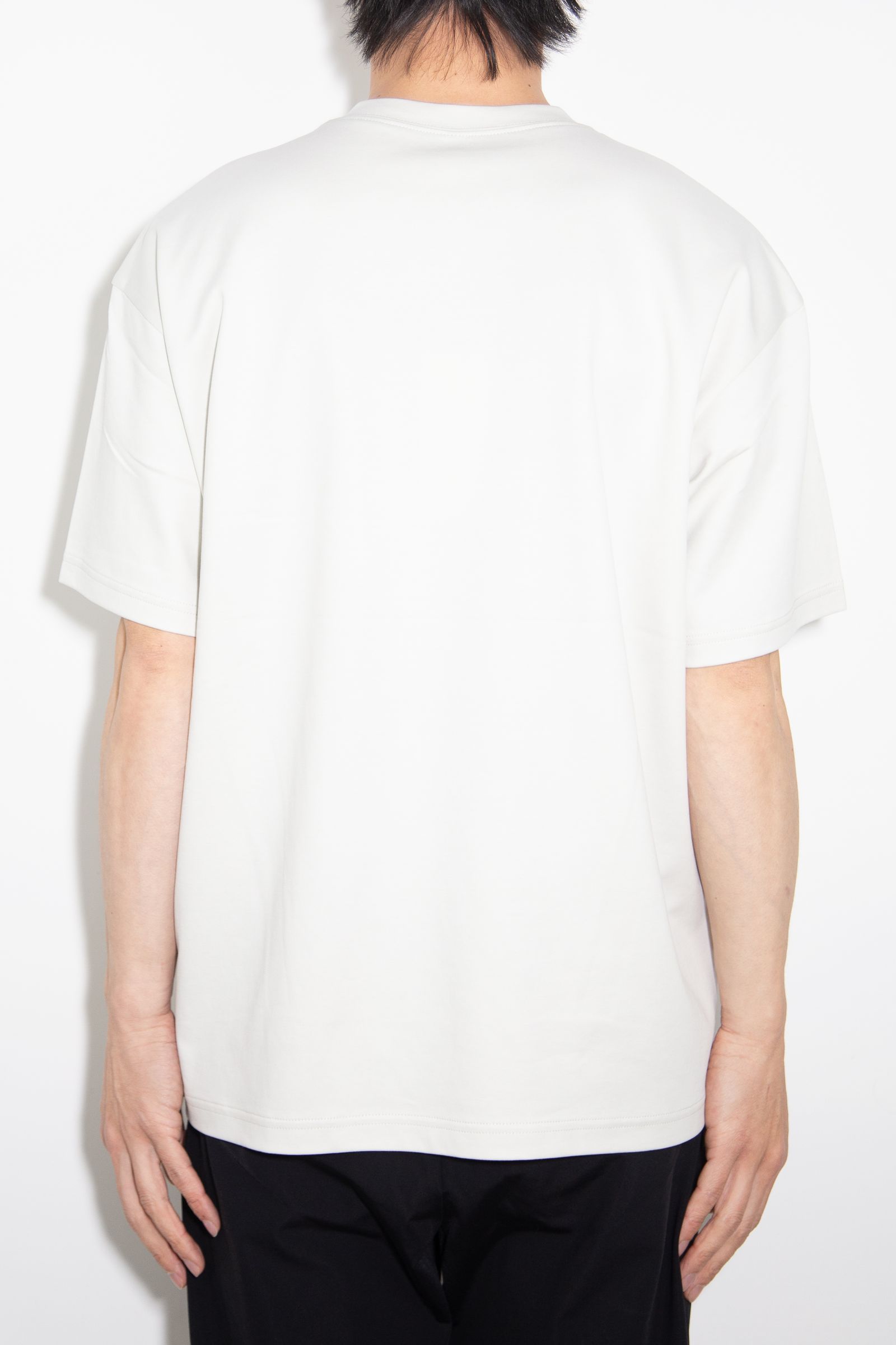 COTTON DOUBLE FACE OVERSIZED S/S TEE / ライトグレー