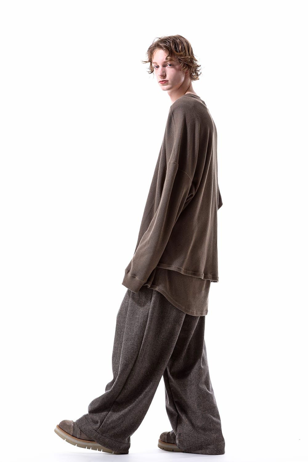 リブニットオーバーサイズトップ / Rib Knit Over Size Top / ブラック / ag-10093-2