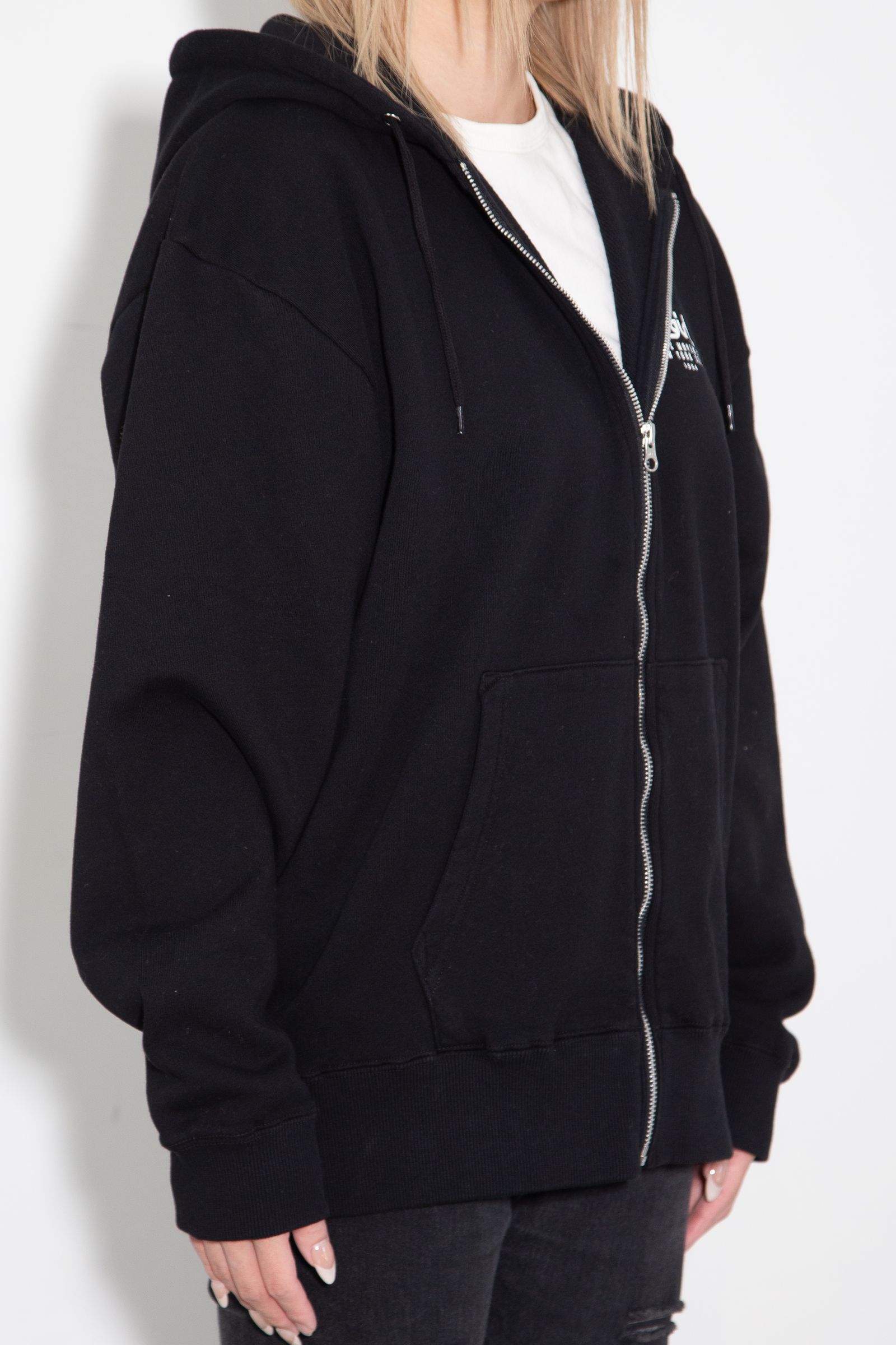 COLLAGE CAMO FACE ZIP UP SWEAT HOODIE / ブラック