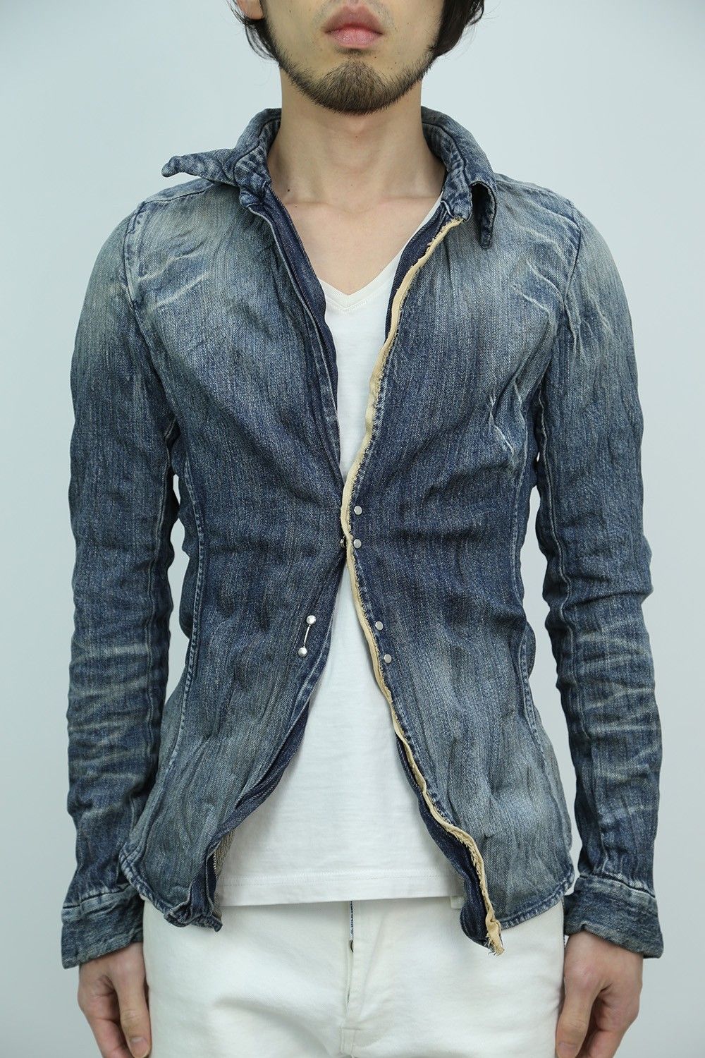 junhashimoto - 【人気定番商品】WRINKLE DENIM SHIRT / ブルー | Tempt