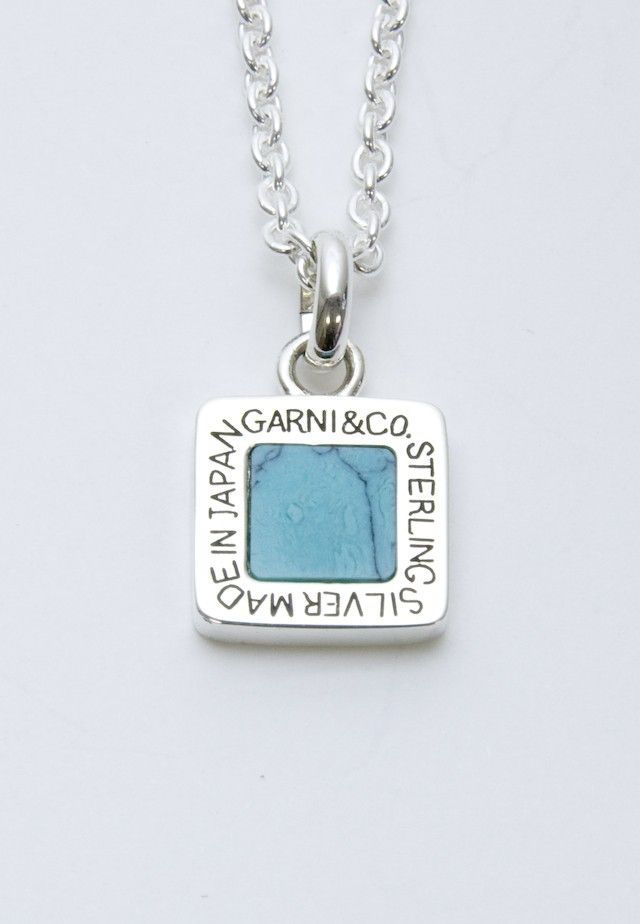 GARNI - Square Turquoise Pendant | Tempt