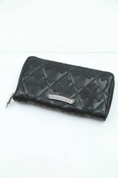 レクタンギュラーFジップウォレット #2 セメタリーキルテッド ブラックレザー